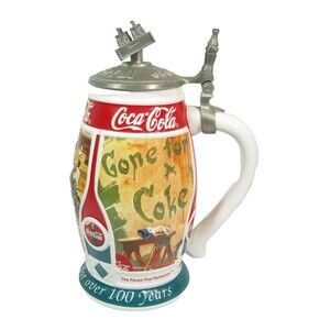 Vintage 1999 Holiday Christmas Coca Cola/Anheuser Busch Collectable Stein CS399